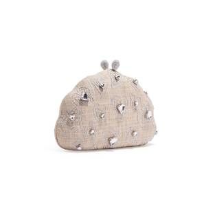 NEW EMM KUO women's lanai clutch in beige